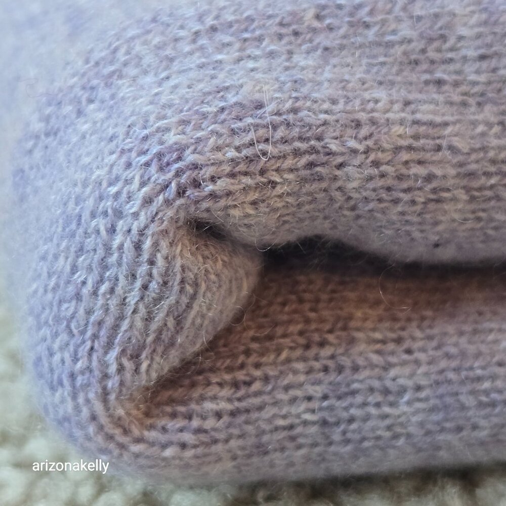 The Cashmere Project Heathered Lavender Knit Scarf - Picture 4 of 14